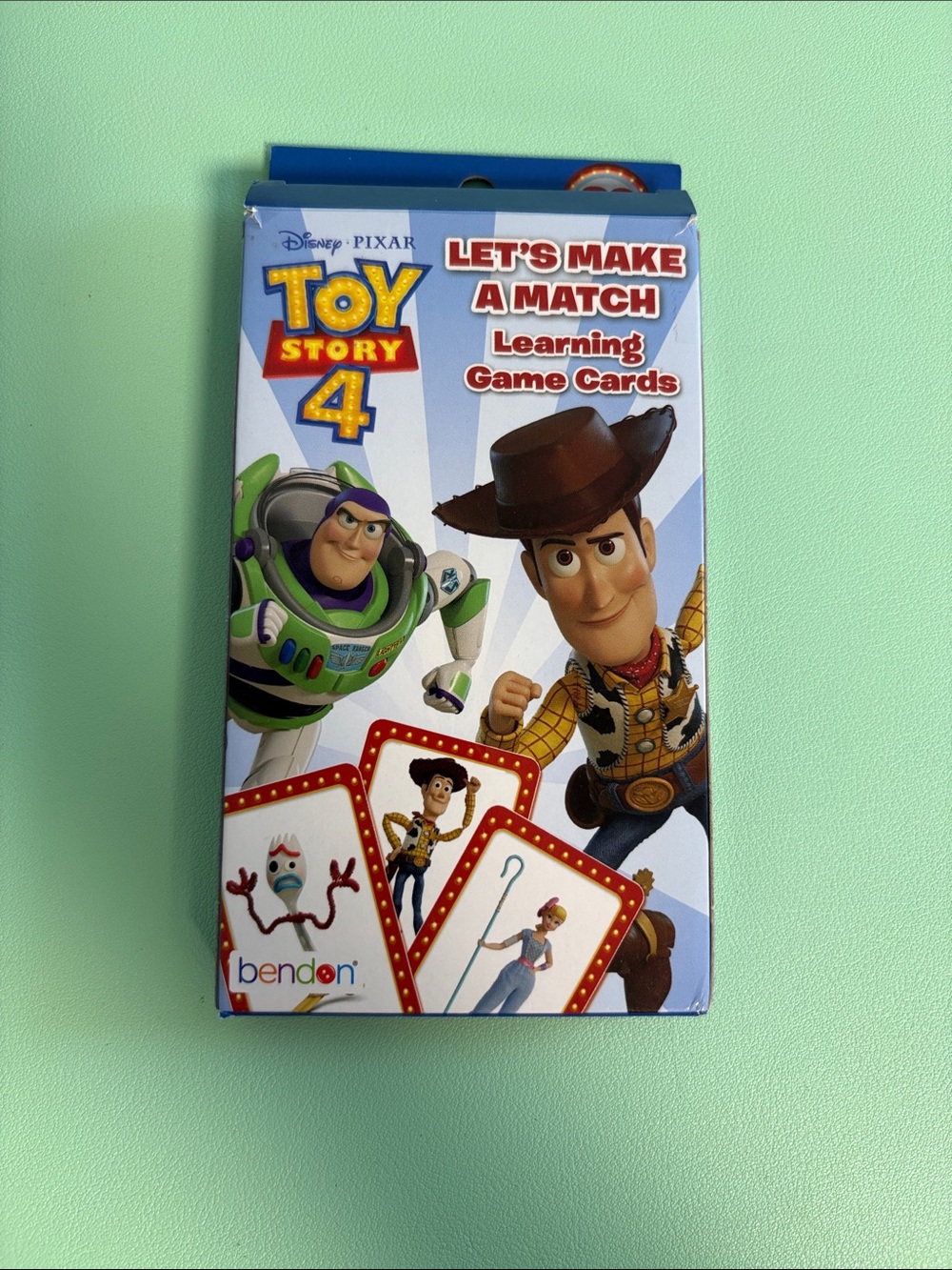 Disney Pixar Toy Story 4 Let’s Make A Match Learning Game Cards, Kid Match Game